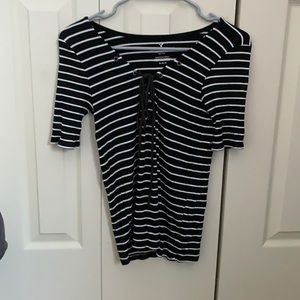 striped American Eagle t-shirt